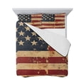 thumbnail image 7 of Vintage American Flag Full Size Down Alternative Comforter, Lightweight Comforter Quilt Bedding Set with Pillow Shams Retro US Flag White Red Blue All Seasons Bed Comforter Duvet Insert 78"x90", 7 of 7