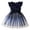 Blue, variant on MEZZALL Toddler Children Girls Fly Sleeve Prints Bowknot Dresses Mesh Dress Summer Beach Sundress Relaxed Fit, 2-3 Years