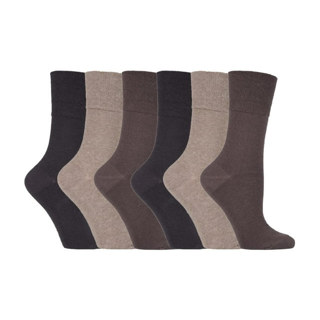 Gentle Grip - 6 Paires Chaussettes pour Femmes Gentle Grip Sans Élastique