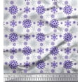thumbnail image 1 of Soimoi polyester Crepe Fabric Snowflake Artistic Print Sewing Fabric Yard 52 Inch Wide, 1 of 3