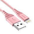 thumbnail image 5 of Overtime Charger | Lightning Charger Cable 10Ft, Nylon Braided Phone Charger and Sync Cable - Rose Gold, 5 of 9