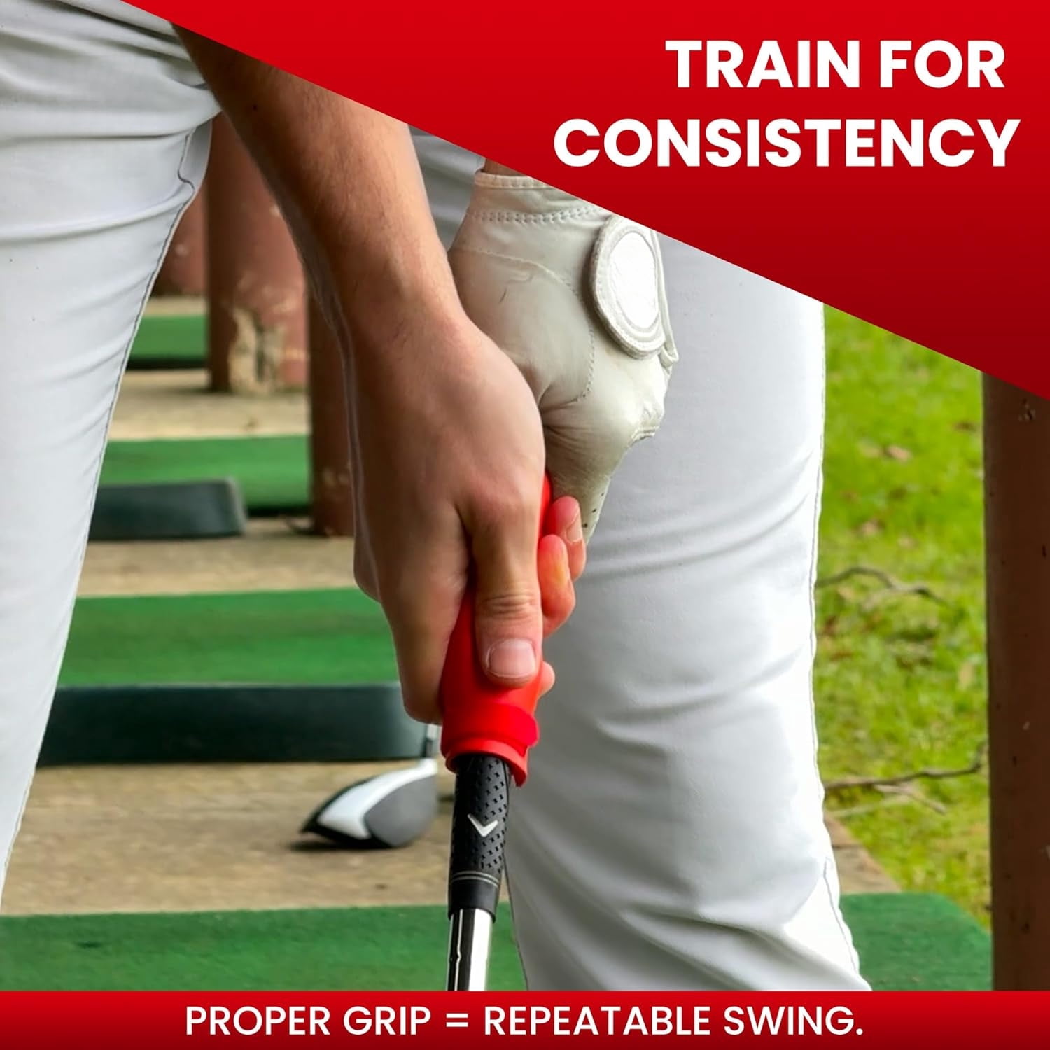 Golf Grip Trainer for Golf Clubs, Golf Training Aid for Correct Hand Positioning, Golf Grip Aid & Golf Swing Training Tool for Practice