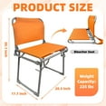 thumbnail image 3 of LIFERECORD Foldable Stadium Bleacher Seat with Back Support - Portable Heavy-Duty Steel Frame Chair for Family, Sports Games, Concerts, Camping - 225 lbs Capacity, Waterproof 600D Oxford Fabric, 3 of 10
