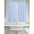 thumbnail image 4 of Bedroom Curtains 63 Inches length, Blue White Stripe Window Treatment Curtain Drapes, Modern Minimalist Geometric Striped Rod Pocket Curtain Panels for Living Room Kitchen, 42"x63", 2 Panels, 4 of 7