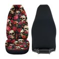 thumbnail image 4 of FUIALDOLG Vehicle Seat Covers Automotive, Comfortable Front Seat Cover Sedan Interior Protection Accessories, Floral Skull Theme, 4 of 11