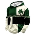 thumbnail image 2 of Ceisia Men's Loose Hooded Long Sleeve Waffle Knit Casual Top Green XL Gifts, 2 of 3