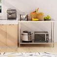 thumbnail image 3 of Towallmark Table Utilitaire en Acier Inoxydable 60 Pouces x 24 Pouces, Établi Robuste avec Tablette Ajustable, pour Cuisine, Garage, Atelier, 3 of 7