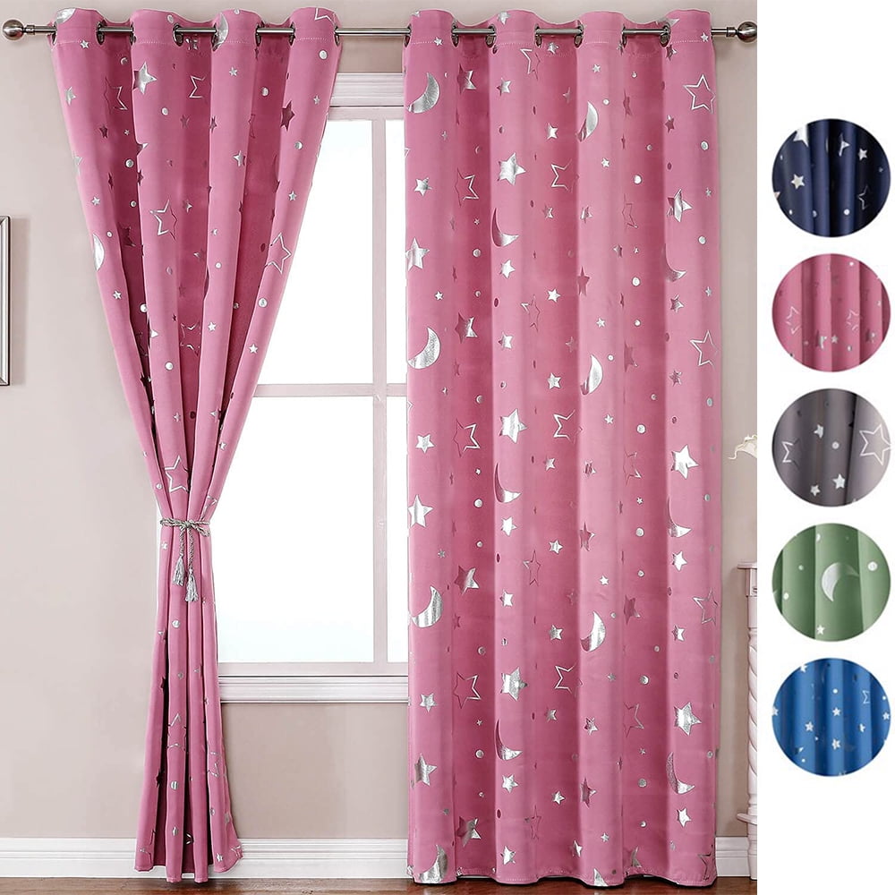 Assorted Childrens' Thermal Blackout Curtain Panels with Grommets Easy Care 