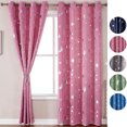 Stylish Curtain Star Blackout Window Curtains Room Thermal Insulated