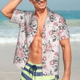 thumbnail image 7 of Susaid Rose Flowers Print Short Sleeve Shirts Button Down Casual Shirts Summer Beach Aloha Button Down Short Sleeve for Men ,Small, 7 of 7