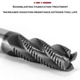 thumbnail image 6 of Gamvdout 2PCS Tungsten Steel Extended Roughing Milling Cutter 4-Flute Black Nano Coating CNC Machinery Roughing End Mill Tools, 6 of 7