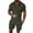 Mens 2 Piece Outfits Sets Army Green, variant on S-5X Plus Size Outfits Sets for Men 2 Piece Big and Tall Sweatsuits Casual Short Sleeve T-Shirts and Shorts Solid Beach Set with Pockets