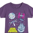 thumbnail image 3 of Star Wars - Millennium Falcon, Death Star, & Ships - Toddler And Youth Girls Fitted Short Sleeve Tee, 3 of 5