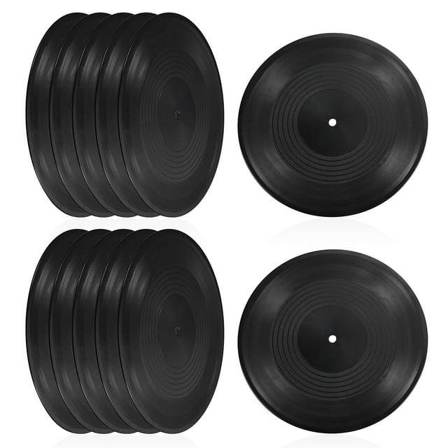 Unique Bargains Blank Vinyl Records, 12 Inch CD Fake Vinyl Records for Wall Aesthetic Decor, 24 Pack
