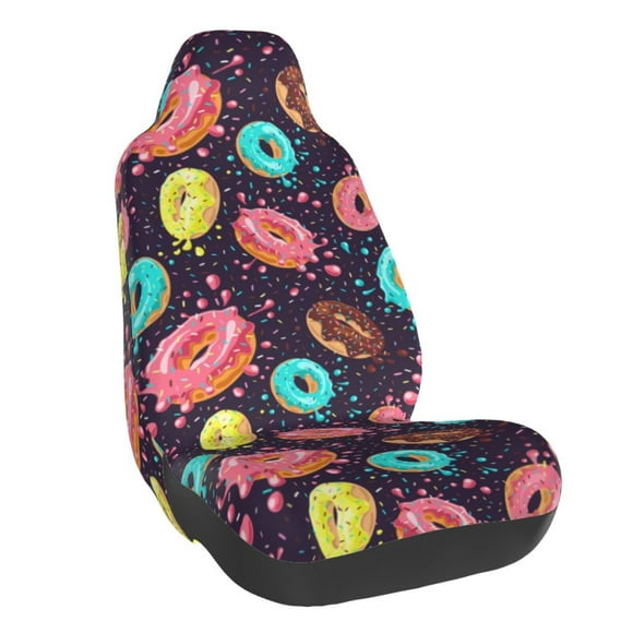 Fotbe Donuts1 Funda para Asiento de Auto con Estampado – Impermeable y Antisudor – Ajuste Universal, Lavable a Máquina, Antideslizante (1 Pieza)