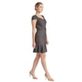 thumbnail image 4 of Chelsea Dress - Women's Cap sleeve pinstripe dress with self belt and ruffle hem, 4 of 6
