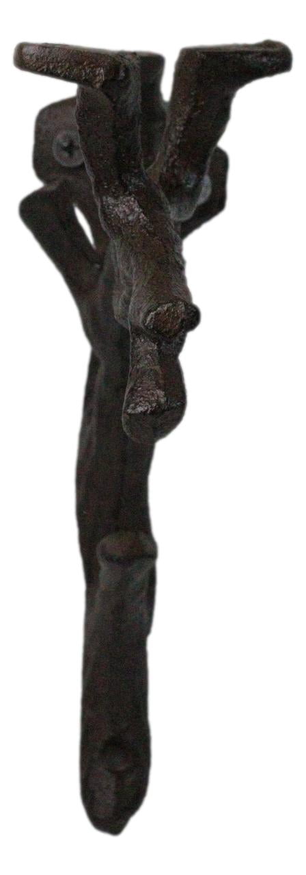 Pack of 2 Cast Iron Nature Flora Fauna Twig Branch Wall Shelf Brackets 7"H