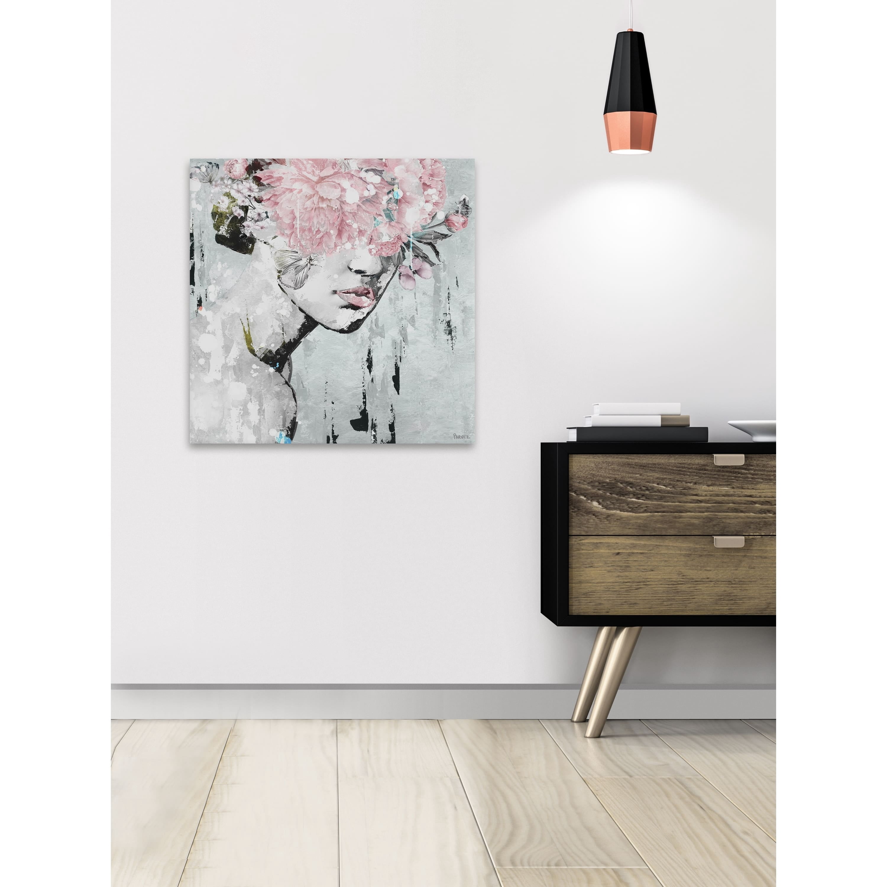 Parvez Taj Pink Flower Bloom Canvas Wall Art