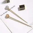 thumbnail image 4 of 2Pcs Simple Elegant Round Ball Metal Hair Stick Fork Chignon Pin Lollipop Shape Decorative Hairpin Chopsticks Hair Jewelry for Women Lady Teen Fashion Hair Updo Making Accessories, 4 of 7