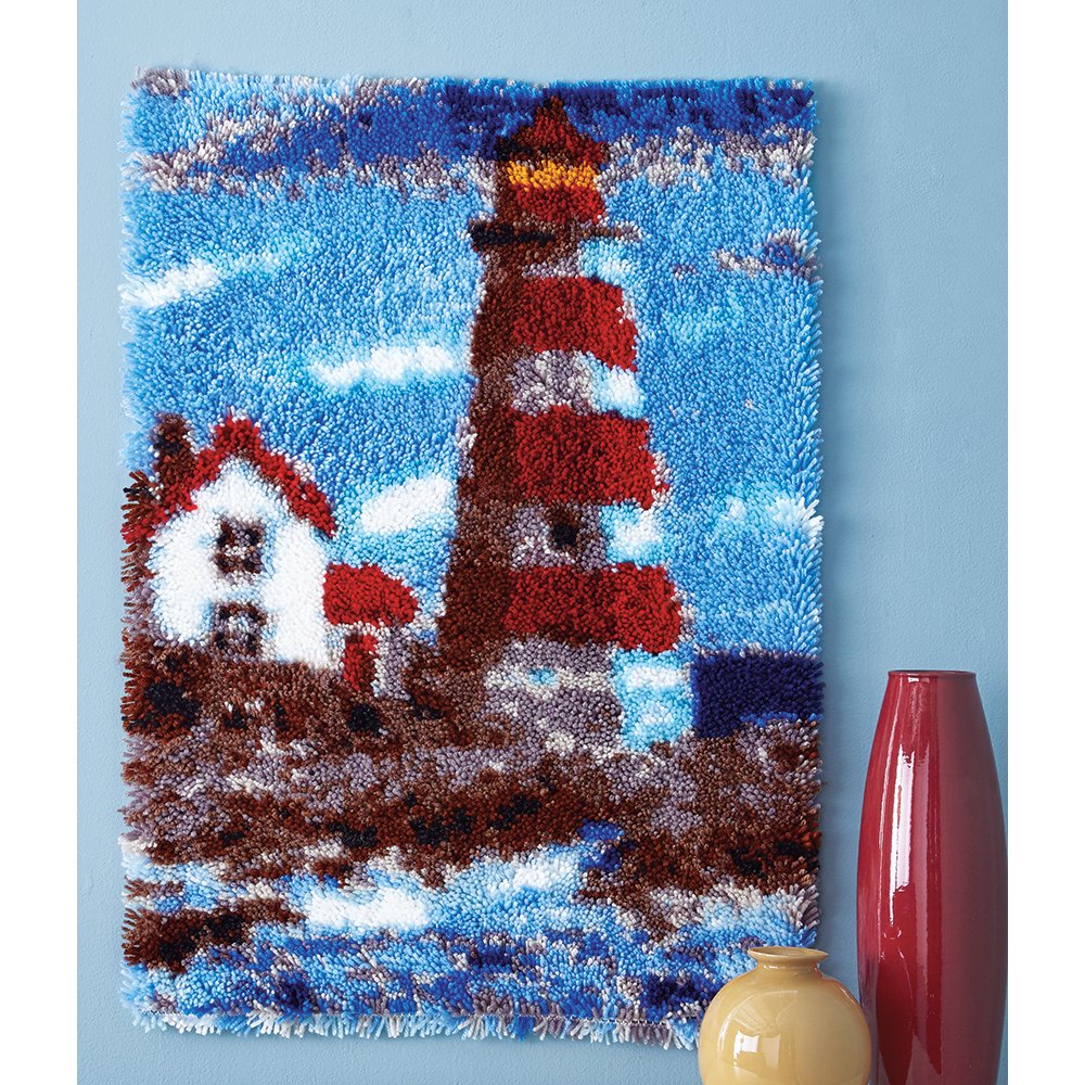 Mary Maxim Lighthouse Pointe Latch Hook Rug Kit