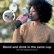 Open Box Ninja Blast Portable Personal 18 Oz Blender w/ Leak Proof Lid & Easy Sip Spout, Rechargeable Base, BC150BK Black