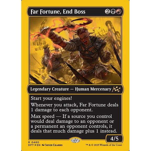 MtG Aetherdrift Rare Far Fortune, End Boss (First Place Foil) #480