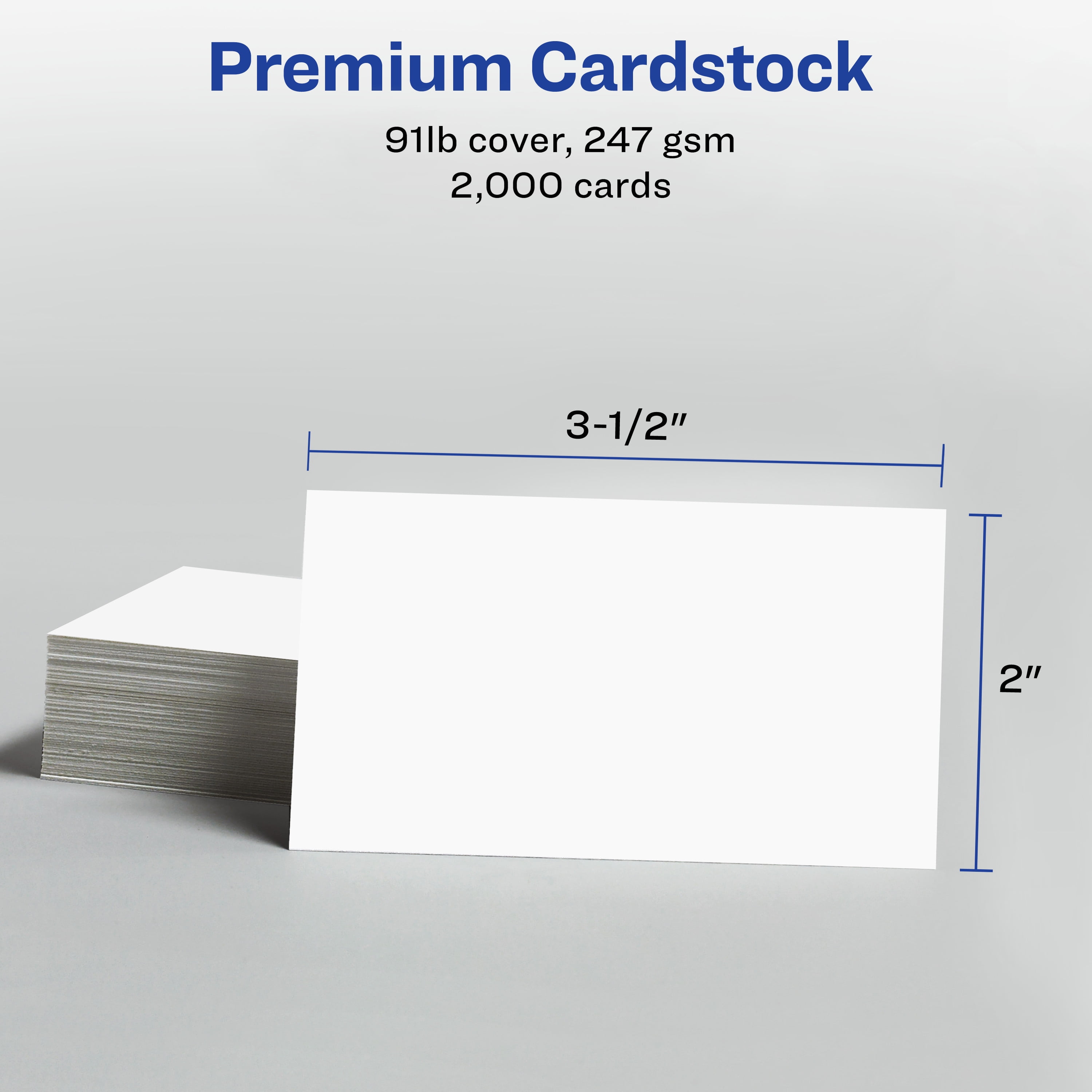 Avery Clean Edge Business Cards, 2" x 3.5", White, 2,000 (5870)