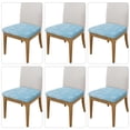 thumbnail image 2 of Easygdp Snowflake Snowing Square Chair Cushion Cover Stretch Chair Seat Covers Removable Washable for Hotel, Bedroom, Office-Six Piece, 2 of 7