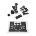 thumbnail image 1 of KAKOWELY 1 Set Car Button Repair Kit Dash Panel Decal Matte Black for Car Owners, 1 of 8