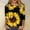Yellow#2, variant on T Shirts for Women 3/4 Length Sleeve Sunflower Printed Round Neck T Shirts Hawaiian Beach Holiday Summer Casual Tops, Gifts for Mom/Her