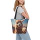 thumbnail image 2 of Fotbe Fluffy Alpaca Mountain Meadow Bolsa de Playa con Estampado, Bolsa de Hombro, Bolsa de Mano Espaciosa, Bolsa de Viaje Ligera, Bolsa de Compras Versátil, 2 of 6