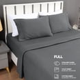 thumbnail image 7 of Utopia Bedding Full Sheet Set - Jersey Knit Sheets 4 Piece  Cotton  Soft T-Shirt Stretchy Sheets Heather Dark Grey, 7 of 7