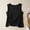 Black, variant on Womens Tank Tops Sleeveless Casual Loose Summer Blouses,Beige,Size XL
