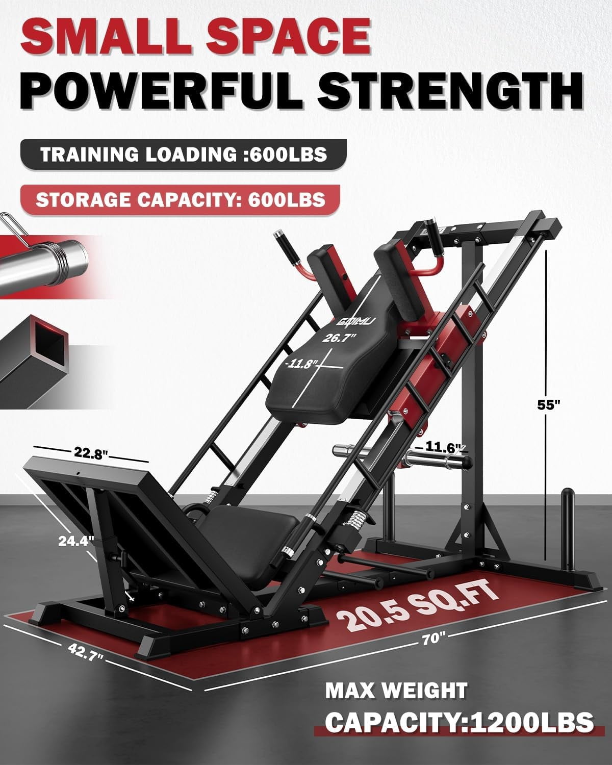 MITONOS Leg Press Hack Squat Machine Combo, 3 in 1 Philippines | Ubuy
