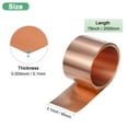 thumbnail image 3 of Rollo de lámina de cobre Uxcell, 2000 x 80 x 0.1mm/ 6.56ft x 3.1" x 0.004" Rollo de lámina de cobre para reparación del hogar/DIY, 3 of 7