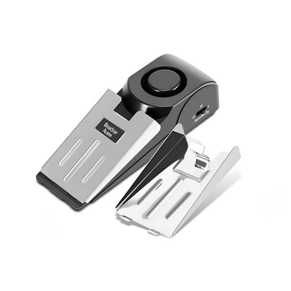 GJX Home Security Wedge Door Stop Alarm System Device Intruder Alert Detection, Door Security Devices for Home Travel Hotel Apartment