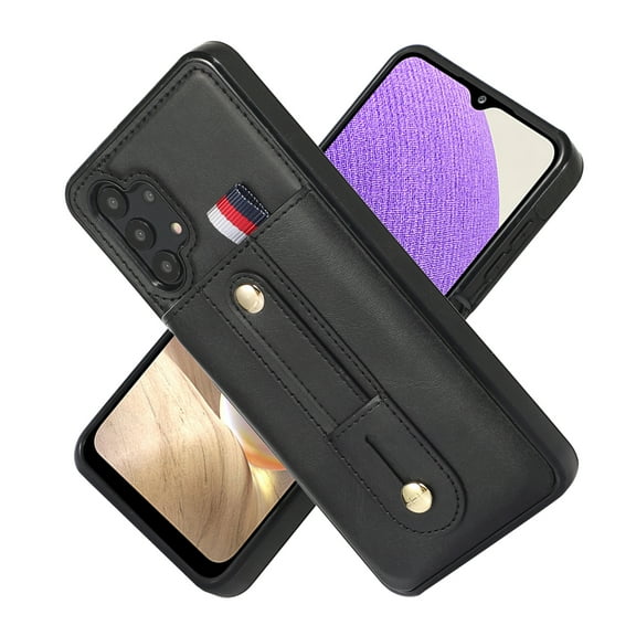 for Samsung Galaxy A32 5G Case, Galaxy A32 5G Case, Lightweight Premium PU Leather Galaxy A32 5G Wallet Case with Card Holders Protective Case for Samsung Galaxy A32 5G Adjustable Stand,Black