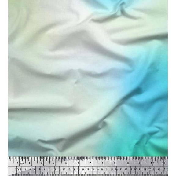 Soimoi Cotton Duck Fabric Ombre Tie-Dye Print Fabric by Yard 42 Inch Wide