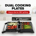 OVENTE Electric Indoor Panini Press Grill and Sandwich Maker with Non-Stick Coated Plates, Cool-Touch Handle and Removable Drip Tray, Opens 180 Degrees to Fit Any Type or Size of Food, Silver GP0540B