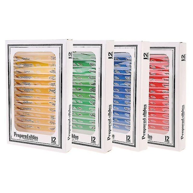 48 unids/set de portaobjetos de microscopio preparados de plástico para niños, espécimen biológico, animales, plantas, insectos, flores, muestra kaili Sencillez
