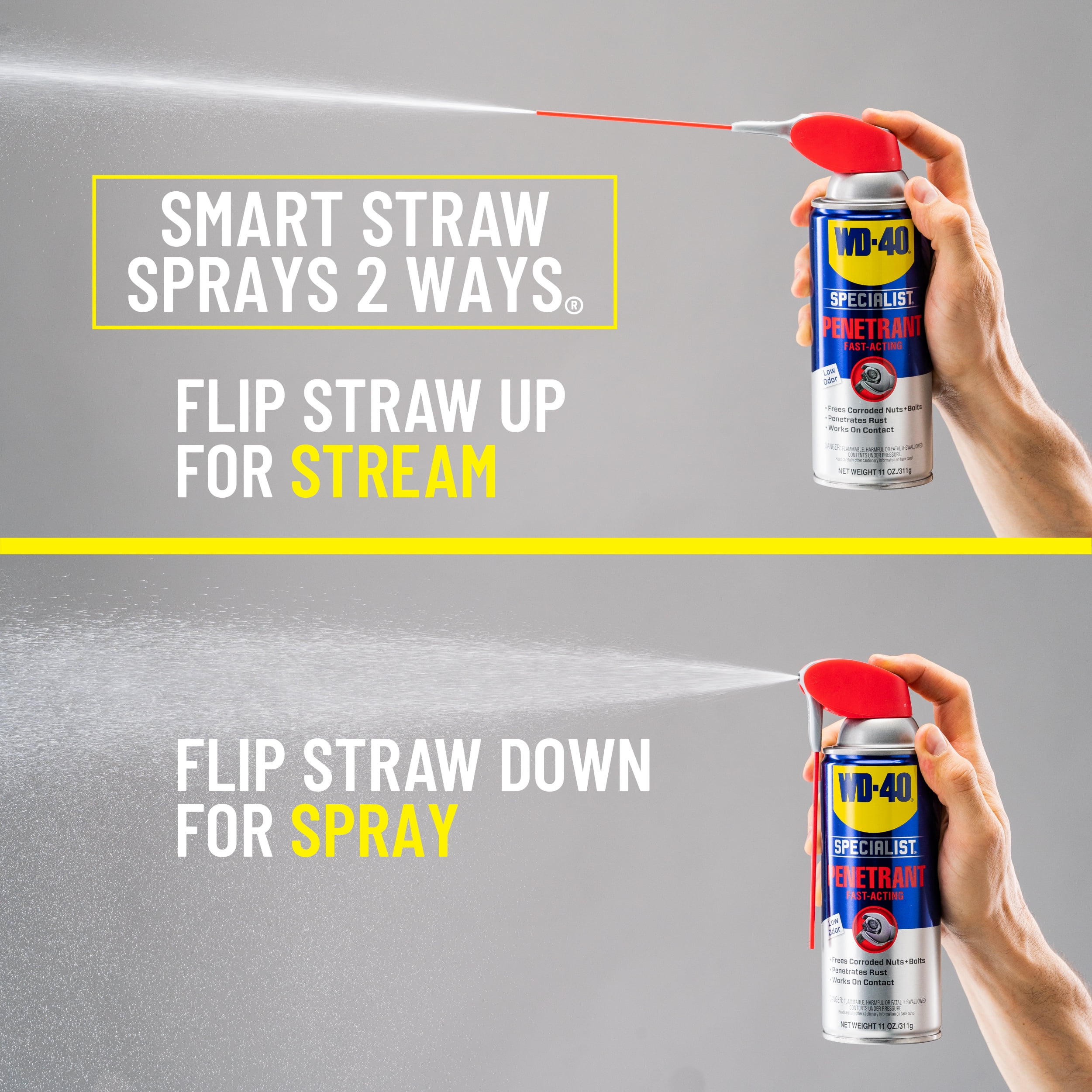 (3 pack) WD-40 Specialist Fast-Acting Penetrant Spray, 11 oz