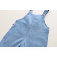 thumbnail image 4 of Small and medium-sized children's new summer short sleeved set for boys and girls, baby 0-5 years old cotton top, denim straps, shorts, two-piece set, 4 of 4