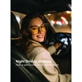 thumbnail image 6 of TINHAO Night Vision Driving Glasses Fit Over Eyeglasses for Men Women, Square Polarized Nighttime Glasses Yellow Lens, 6 of 8