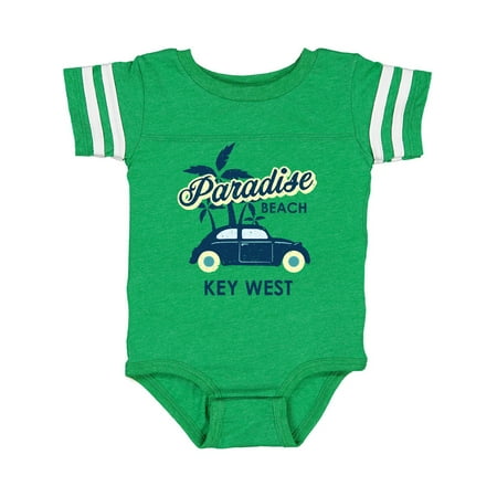 

Inktastic Paradise Beach in Key West with Palm Trees and Car Gift Baby Boy or Baby Girl Bodysuit
