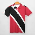 thumbnail image 3 of Flag of Trinidad Tobago Men Zipper T-shirt Summer Casual Short Sleeve T-shirt Top, 3 of 7
