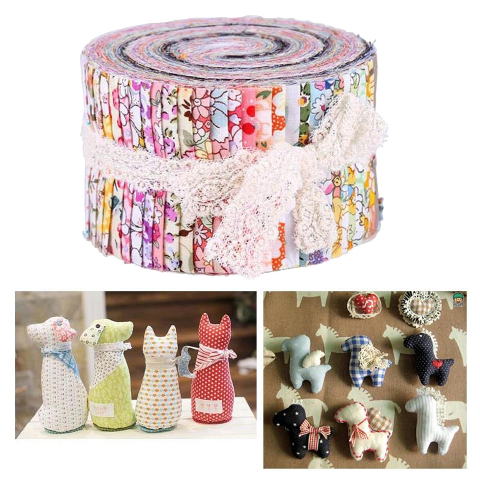 36 Colors Jelly Roll Fabric, Roll Up Cotton Fabric Quilting Strips, Fabric Jelly Floral