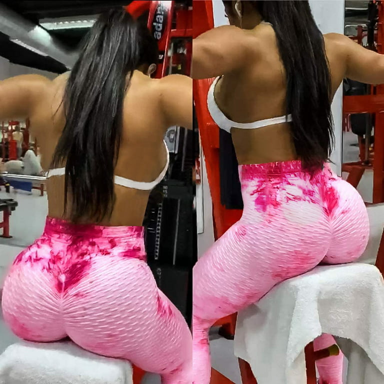 Women's Cutout Ripped Workout Leggings Scrunch Butt Lift Tummy