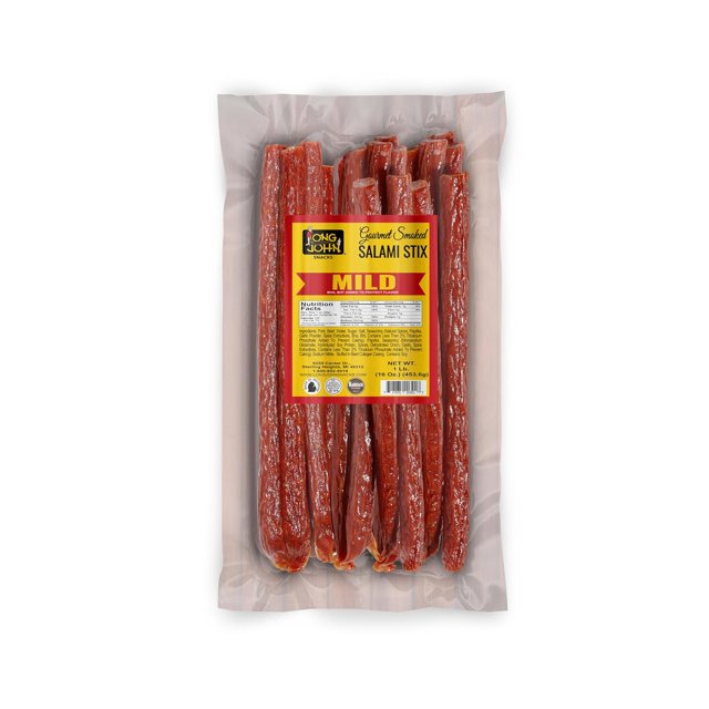 Mild Dried Salami Stix – Premium Hand-Crafted – Gluten-Free, Bold Flavor & Mild Heat – Smoked & Seasoned to Perfection - 16oz.