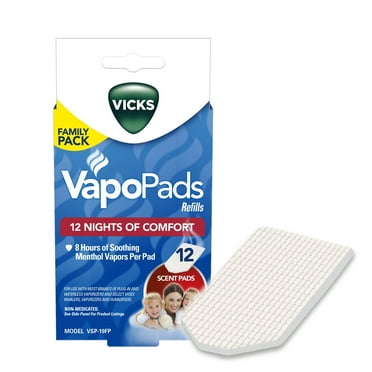 Vicks VapoPads Refill Pads, Soothing Menthol, 12 Count, VSP19FP – Sinus and Allergy Relief
