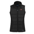 thumbnail image 2 of Women's Cutter & Buck  Black San Francisco 49ers Throwback Evoke Hybrid Eco Softshell Recycled Full-Zip Vest, 2 of 3